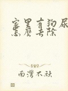 家里有狗尿骚味怎么去除