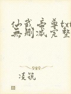 仙武帝尊txt无删减完整版