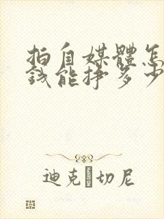 拍自媒体怎么挣钱能挣多少钱