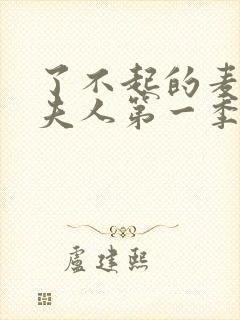 了不起的麦瑟尔夫人第一季完整版封面