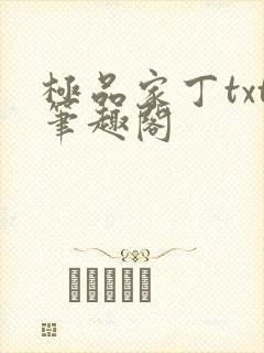 极品家丁txt笔趣阁