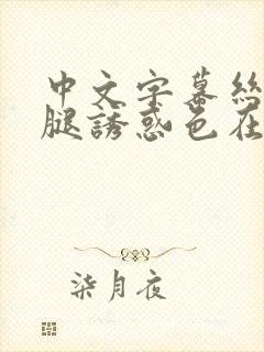 中文字幕丝袜美腿诱惑色在线