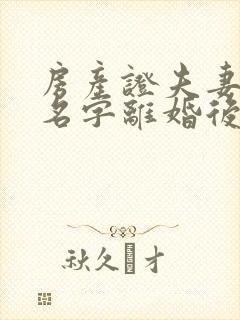 房产证夫妻共同名字离婚后怎么办