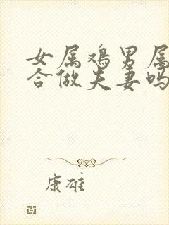 女属鸡男属猴适合做夫妻吗