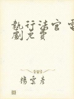 执行法官 电视剧免费封面