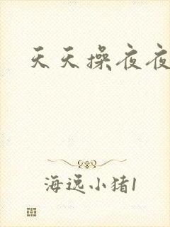 天天操夜夜夜爽