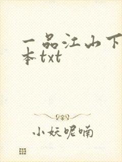 一品江山下载全本txt