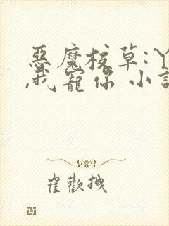 恶魔校草:丫头,我宠你 小说