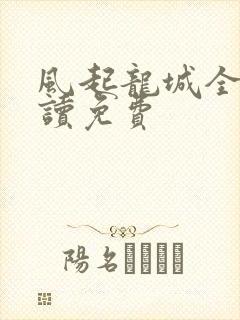 风起龙城全文阅读免费