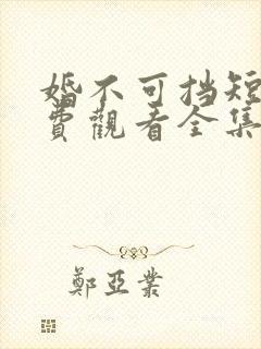 婚不可挡短剧免费观看全集封面