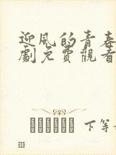 迎风的青春电视剧免费观看全集完整版