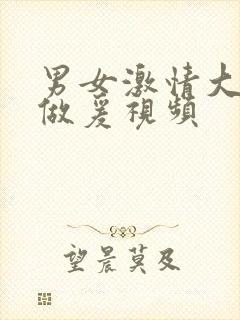 男女激情大尺度做爰视频