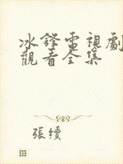 冰锋电视剧免费观看全集封面