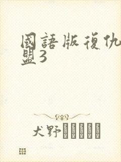 国语版复仇者联盟3封面