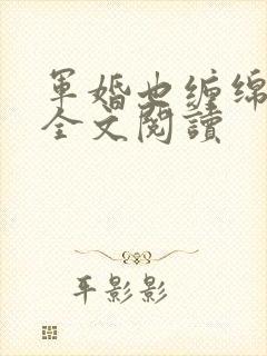 军婚也缠绵免费全文阅读封面