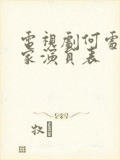 电视剧何处是我家演员表