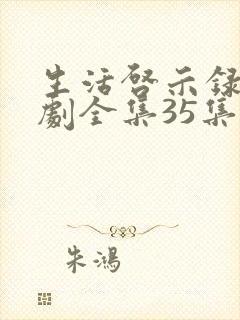 生活启示录电视剧全集35集免费观看