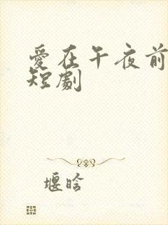 爱在午夜前降临短剧