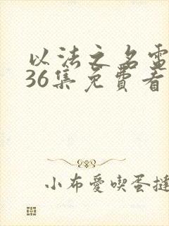 以法之名电视剧36集免费看
