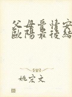 父母爱情安欣和欧阳最后结局封面