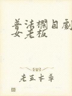 普法栏目剧漂亮女老板