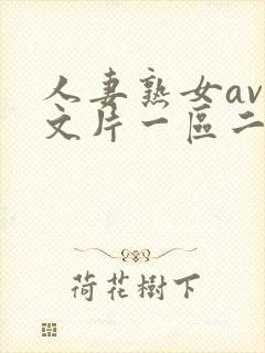 人妻熟女av中文片一区二区