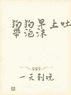 狗狗早上吐黄水带泡沫