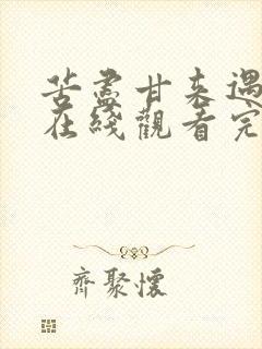 苦尽甘来遇见你在线观看完整版