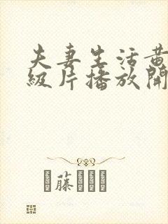 夫妻生活黄色一级片播放开始封面