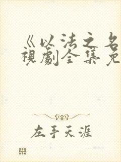 《以法之名》电视剧全集免费观看