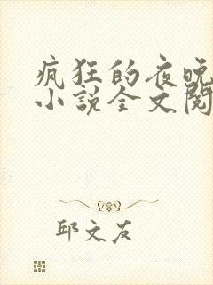 疯狂的夜晚苏柔小说全文阅读下载