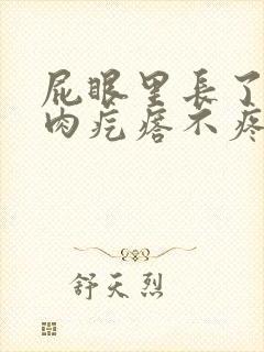 屁眼里长了一个肉疙瘩不疼不痒封面