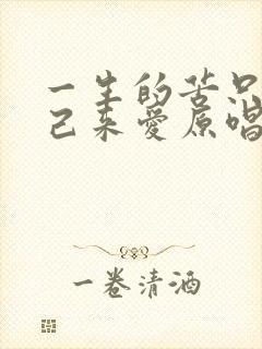 一生的苦只有自己来爱原唱完整版