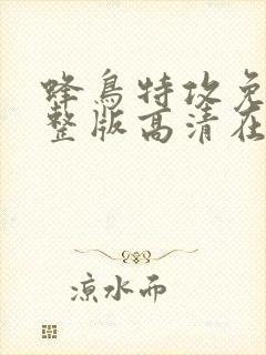 蜂鸟特攻免费完整版高清在线观看