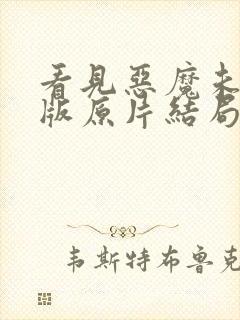 看见恶魔未删减版原片结局封面