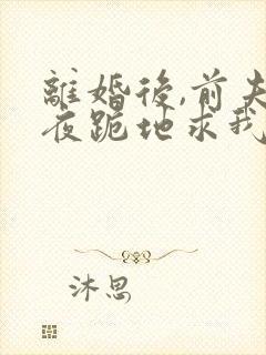 离婚后,前夫雨夜跪地求我复婚