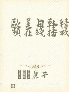 欧美日韩精品视频在线播放