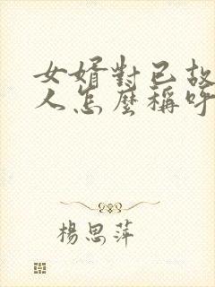 女婿对已故的丈人怎么称呼