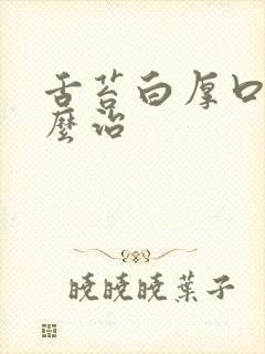 舌苔白厚口臭怎么治