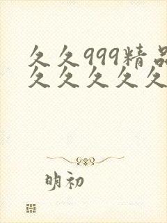 久久999精品久久久久久久封面