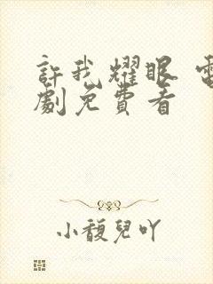 许我耀眼 电视剧免费看