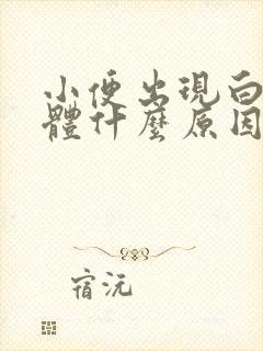 小便出现白色液体什么原因