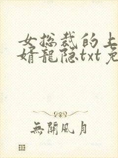 女总裁的上门龙婿龙隐txt免费下载