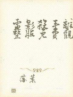 电影杀手离沫完整版免费观看