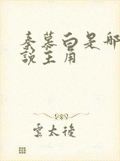 秦慕白是哪本小说主角