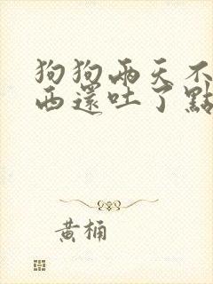 狗狗两天不吃东西还吐了点黄水