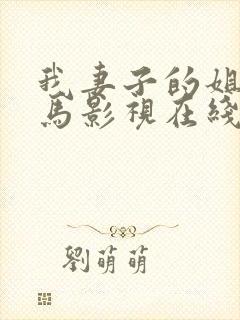 我妻子的姐姐神马影视在线观看