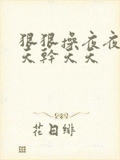 狠狠操夜夜操天天干天天