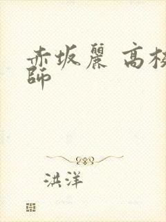 赤坂丽 高校老师封面