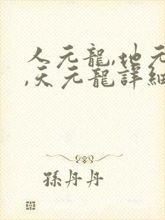 人元龙,地元龙,天元龙详细解说